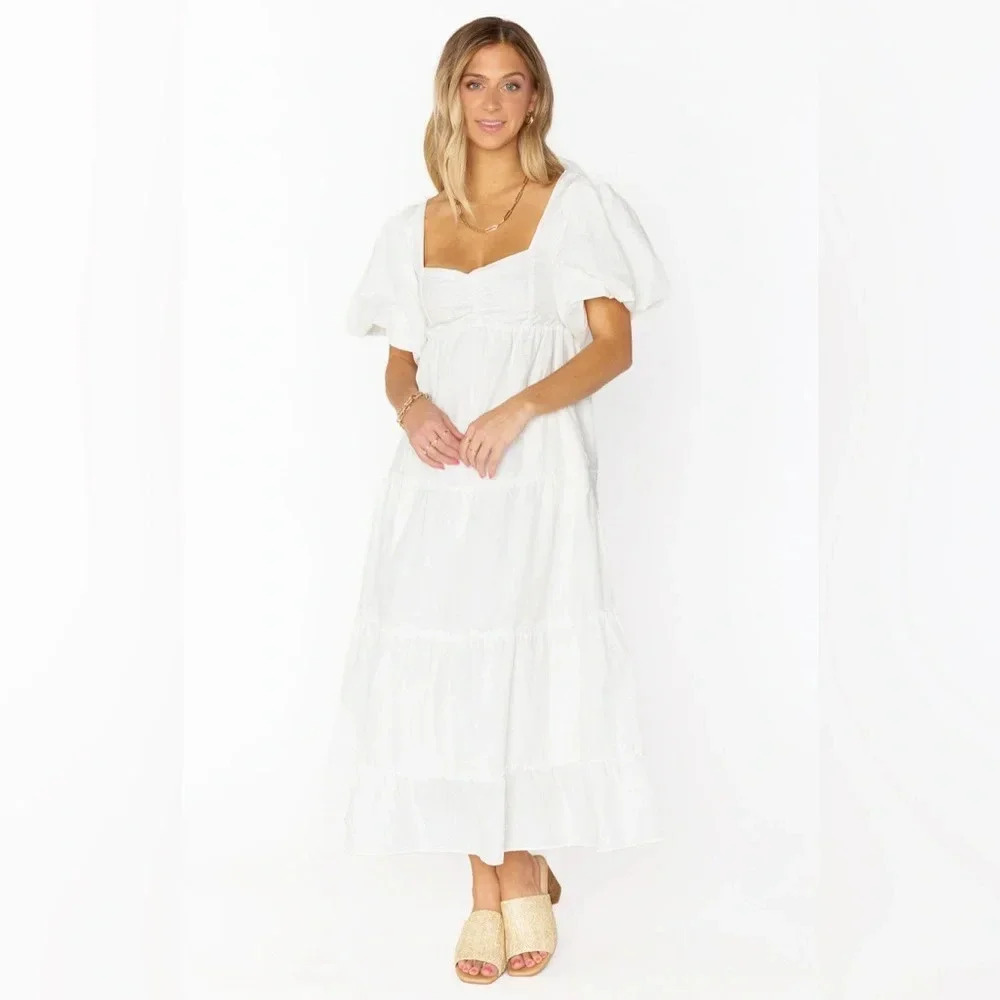 Show Me Your MuMu White Midi Dress